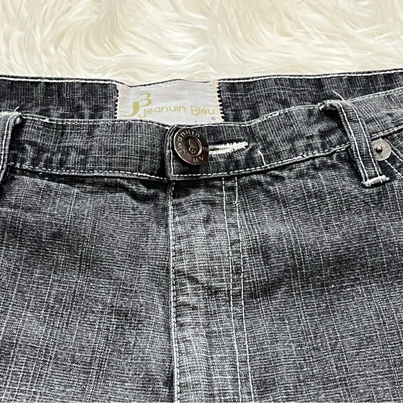 VTG Jeanuin Bleu Loose Baggy Acid Wash Jeans Gray Denim 40x34 (41x33) Y2K - Picture 3 of 13